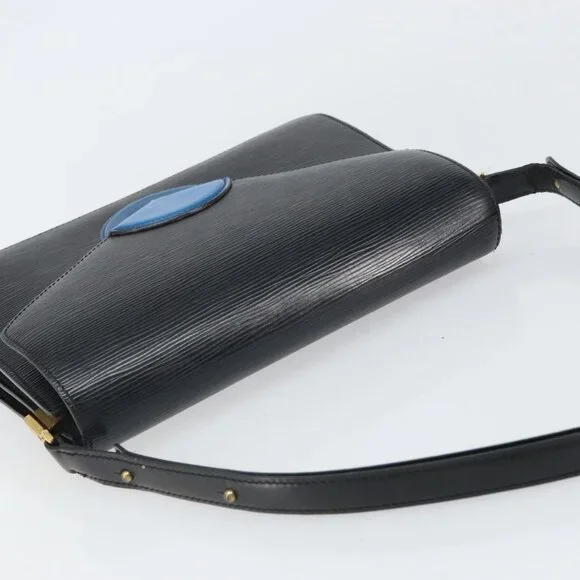 Authentic LOUIS VUITTON Epi Osh Shoulder Bag Black Blue M52445 LV - Picture 13 of 16